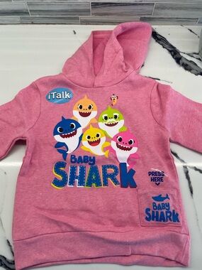 Baby Shark Pink Kids Hoodie with Talking Feature